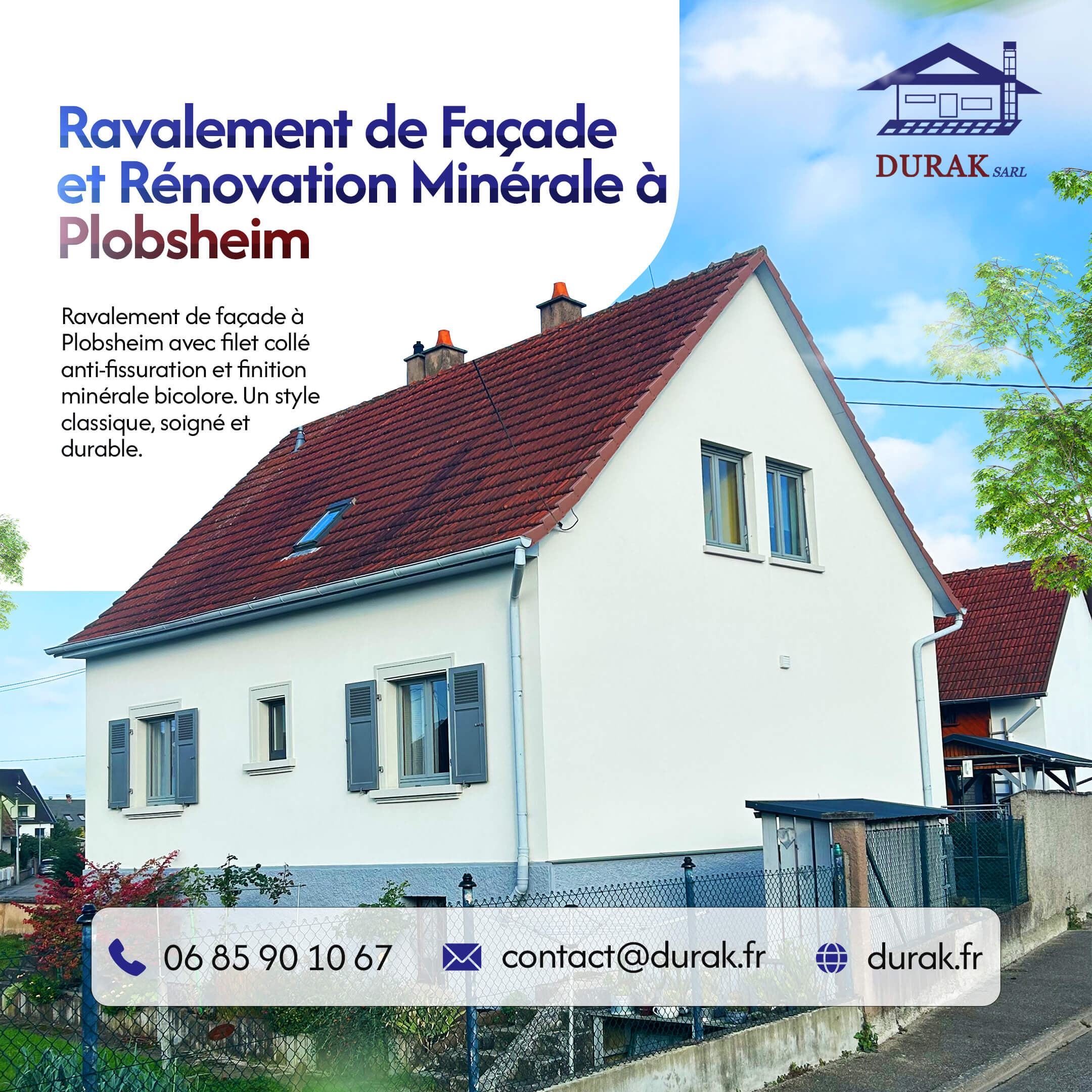 Filet Ravalement Ravalement de façade à finition minérale à Plobsheim | Durak SARL