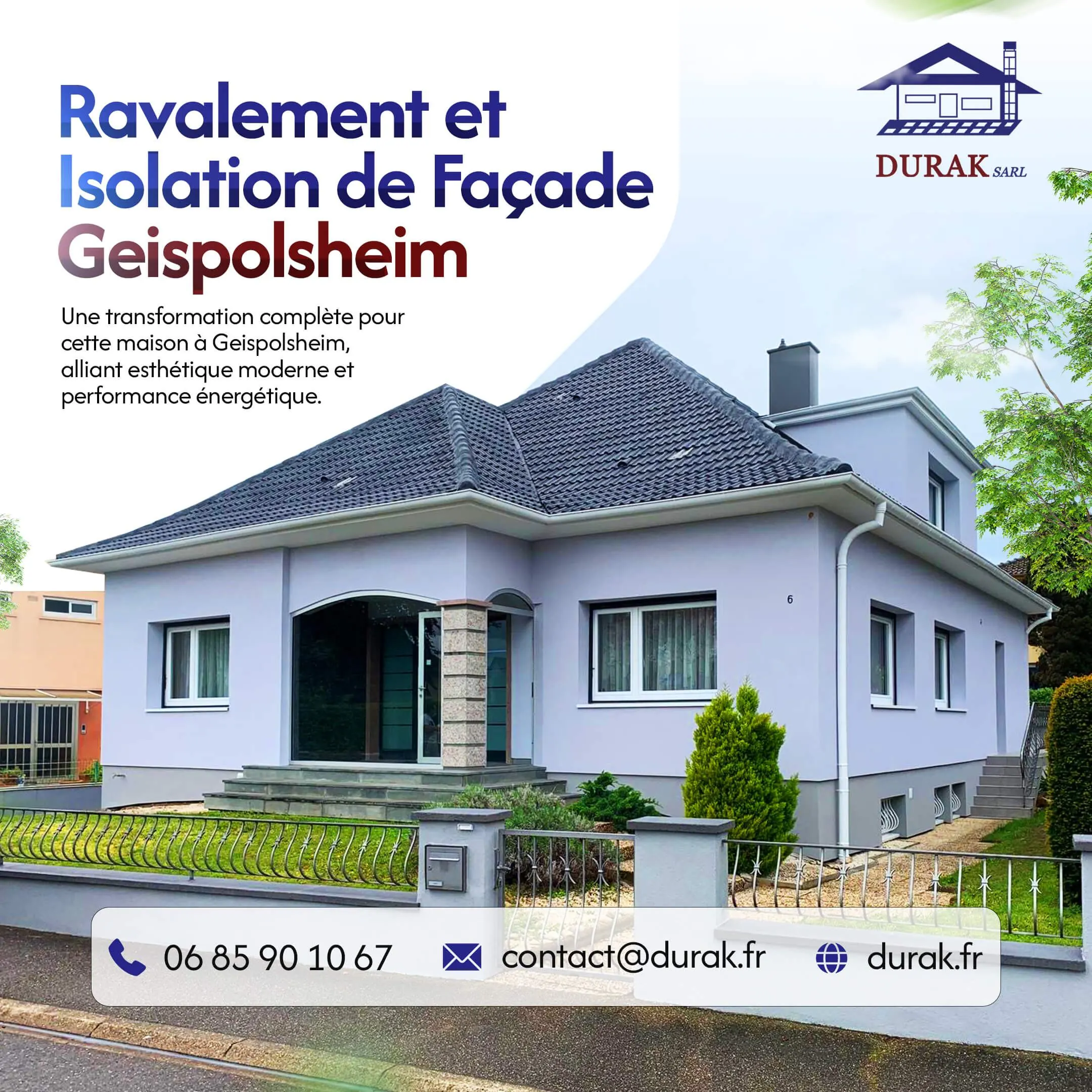 Ravalement avec ITE à Geispolsheim